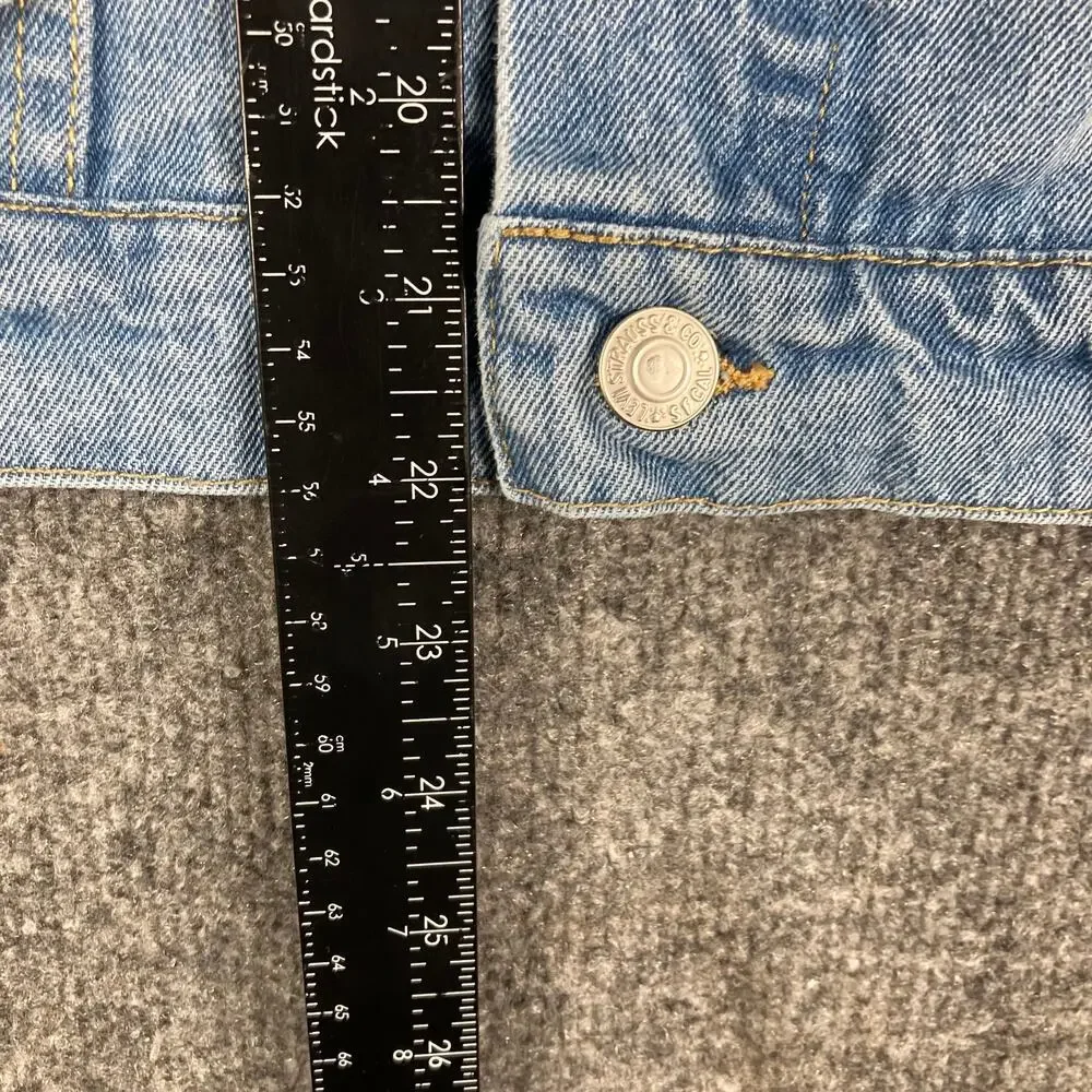 Levi's Trucker Jacket Boys Large Light Wash‎ Denim Button Front Classic Youth